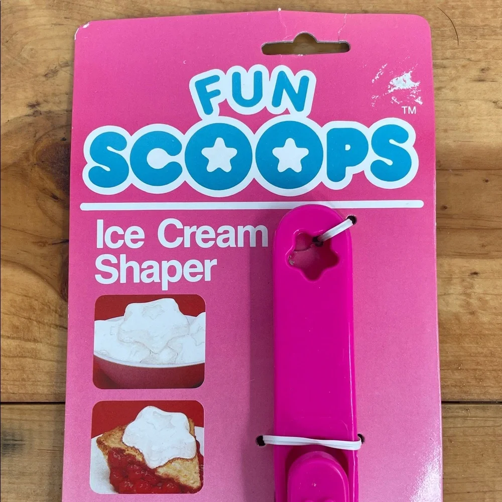 NOS Vintage 1988 Fun Scoops Pink Star Ice Cream Shaper Scooper – New on Card
